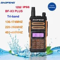baofeng updated version x3 plus high power tri band ham cb radio hf transceiver ip66 waterproof s5 plus walkie talkie