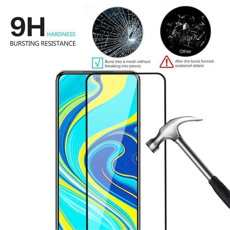 3 In 1 Shockproof Case Camera Lens Tempered Glass Screen Protector for Xiaomi Redmi Note 9 9s Pro Max Film Protection | Мобильные