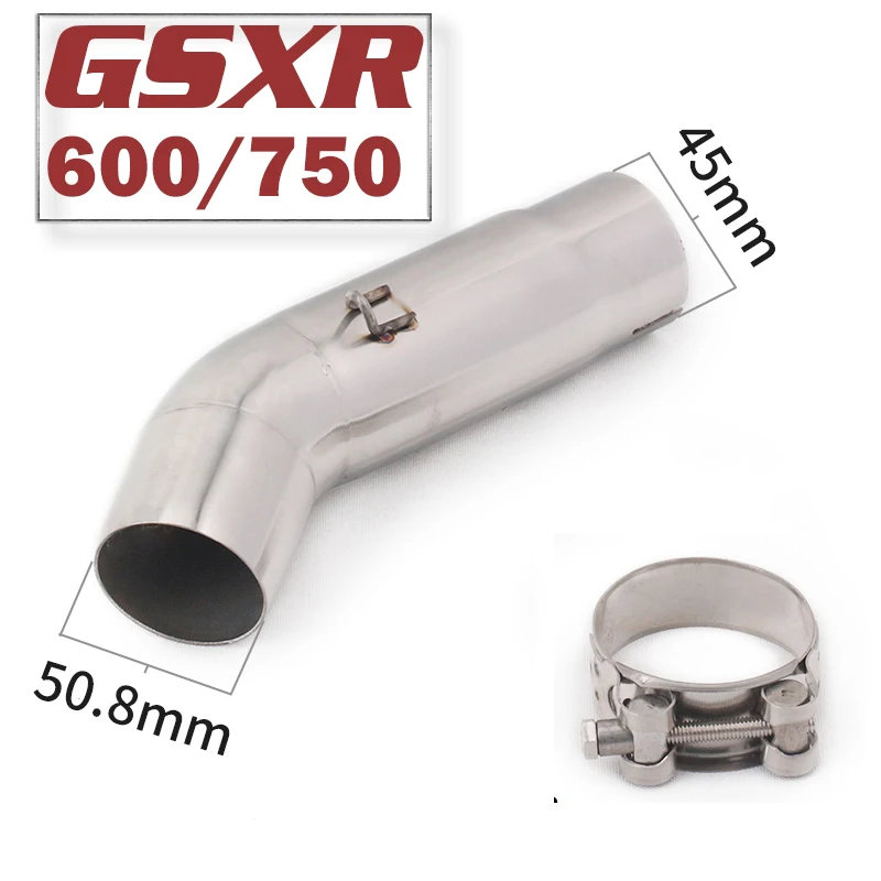 GSXR 600 750 2011-2017 слипоны фитинги для выхлопной среднего звена трубы Escape переходник