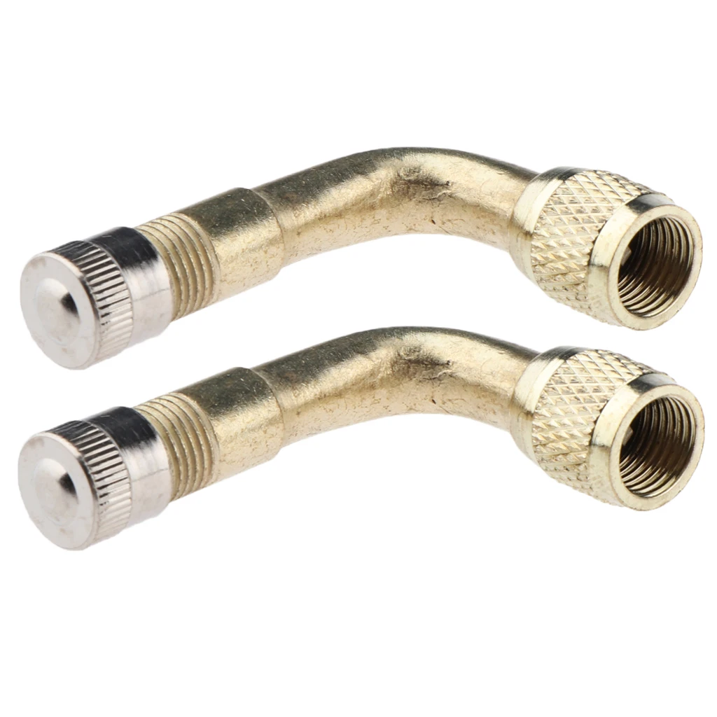 2 шт колеса шины клапан удлинитель адаптер Универсальный желтый 90 ° для