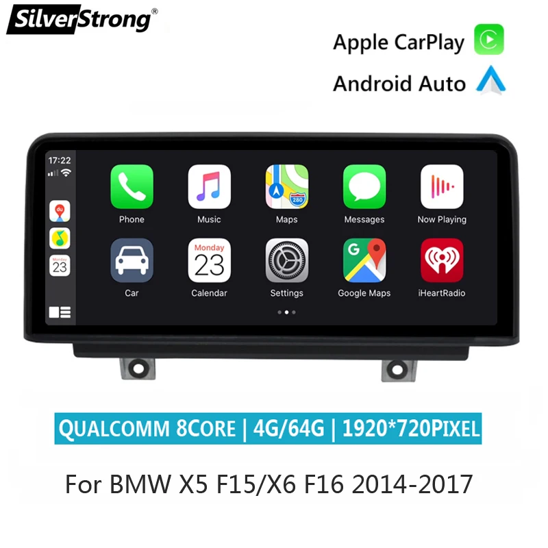 1920*720pixel Radio For BMW X5 Android F15 CarPlay X6 F16 Qualcomm 8core Auto Navi 4G LTE iDrive Steering Support - купить по