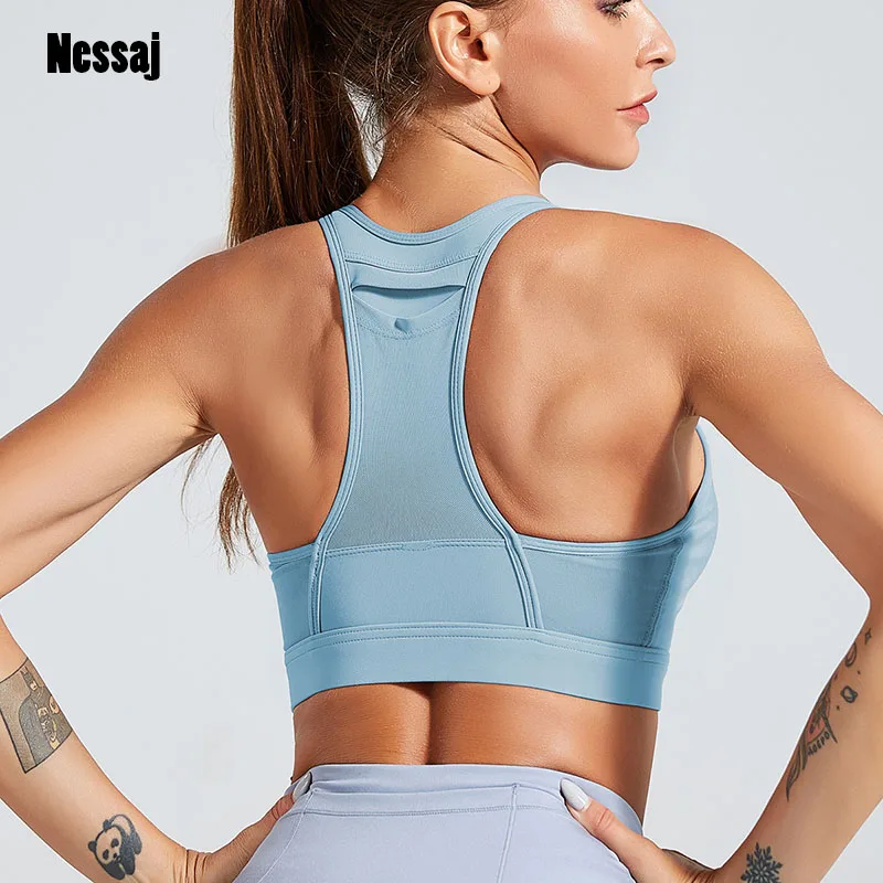 Топ женский спортивный компрессионный с карманом для телефона и чашками пуш