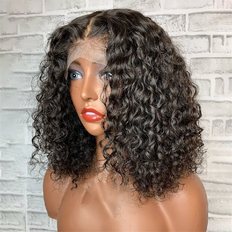 

Middle Part Natural Black Human Hair T-part Lace Front Wigs For Black Women Baby Hair Wig With Natural Hairline Women Daily