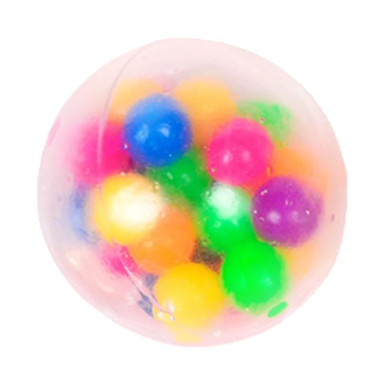 

Colorful Beads Grape Ball Stress Squeeze Toy Kneading Decompression Soft Squeeze Balls Squishy Stress Relief Toys
