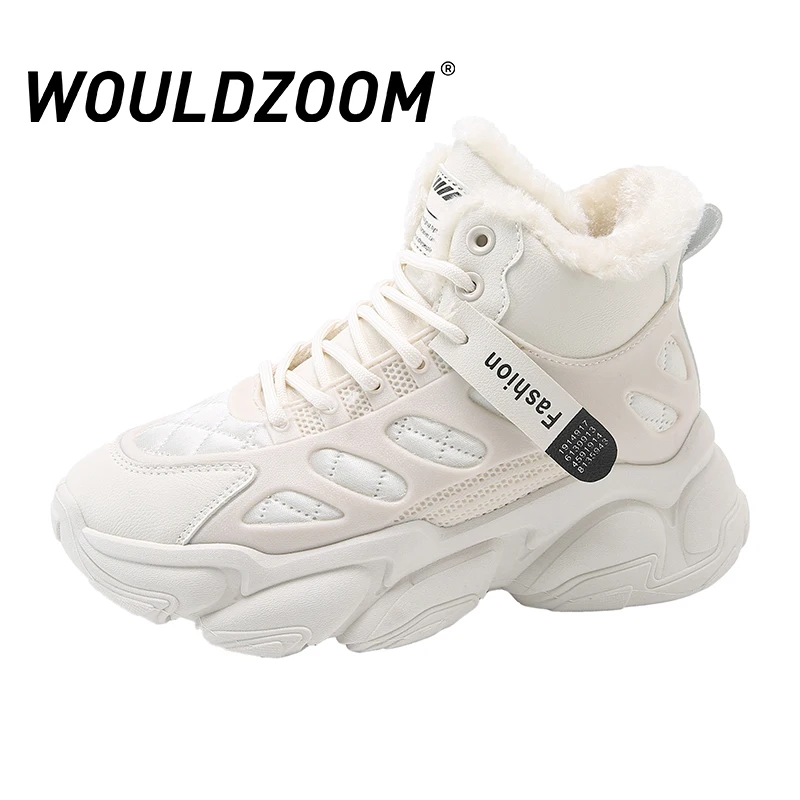 

Sneakers Women 2021 Designer Basket Femme 2021 Outdoor Keep Warm Non-Slip Plataforma Increase Vulcanize Shoes Big Size 35-40 New