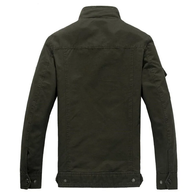 Куртка-бомбер мужская Армейская цвета хаки 2020 6XL осень размера плюс | Мужская