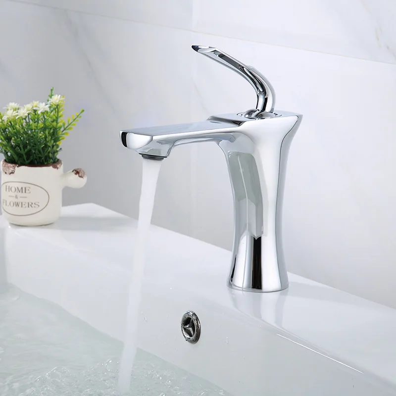 Смеситель для ванной комнаты в скандинавском стиле полностью медный цвет