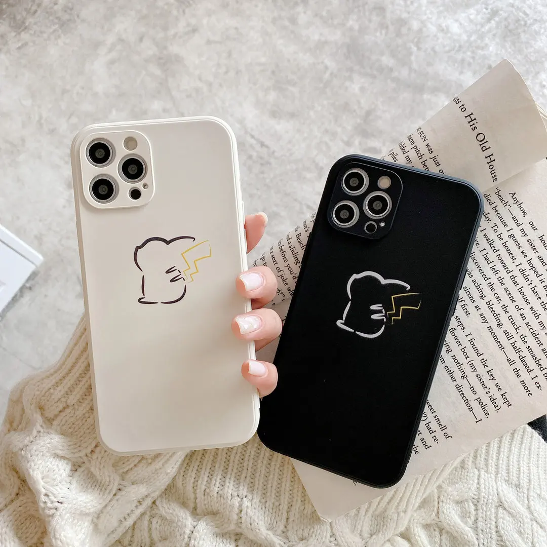 

Cute Cartoon monster phone case For For iPhone12 pro max 11 Pro Max XR X XS Max 7 8plus Lens protection Silicone cover Fundas