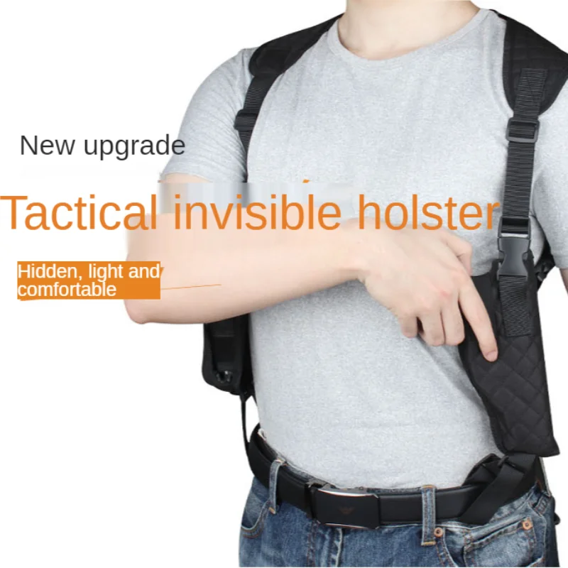 Outdoor Tactical Double Shoulder Armpit Holster Portable Hidden Double Magazine Bag Lightweight Agent Stealth Holster