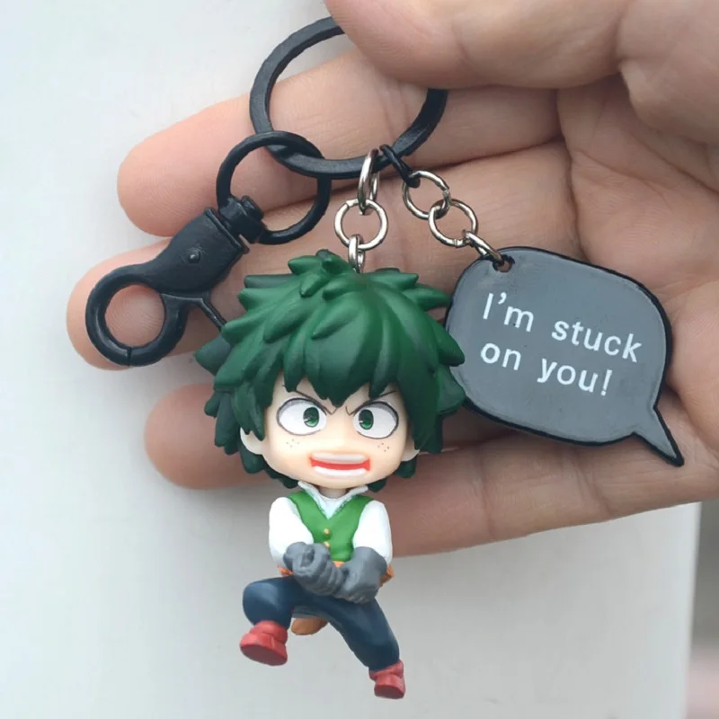 

2020 New Hot Anime Key Chain My Hero AcademiaFigure Keychains Pendants Magic School College Car Pendant Keyring Jewelry Gift