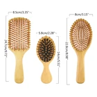Бамбуковые расчески для волос, Массажная щетка для распутывания кожи головы для женщин и мужчин, снижение объема, прямые, вьющиеся, волнистые, сухие, влажные, густые и тонкие волосы