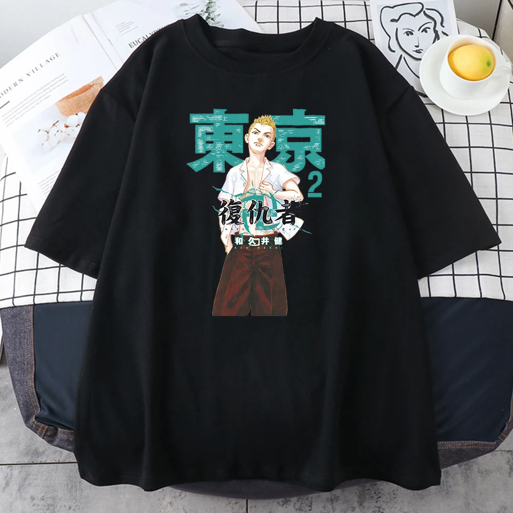 

Tokyo Revengers Women T Shirts Summer Short Sleeve Loose O Neck Tshirts Female Harajuku Anime T-shirts Oversized Streetwear Tee