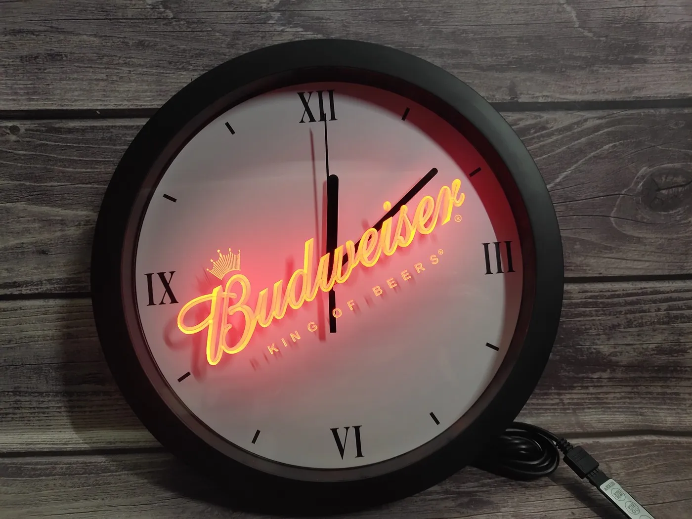 0a002 Budweiser пивной бар Паб Клуб App Rgb 5050 светодиодные неоновые вывески настенные часы
