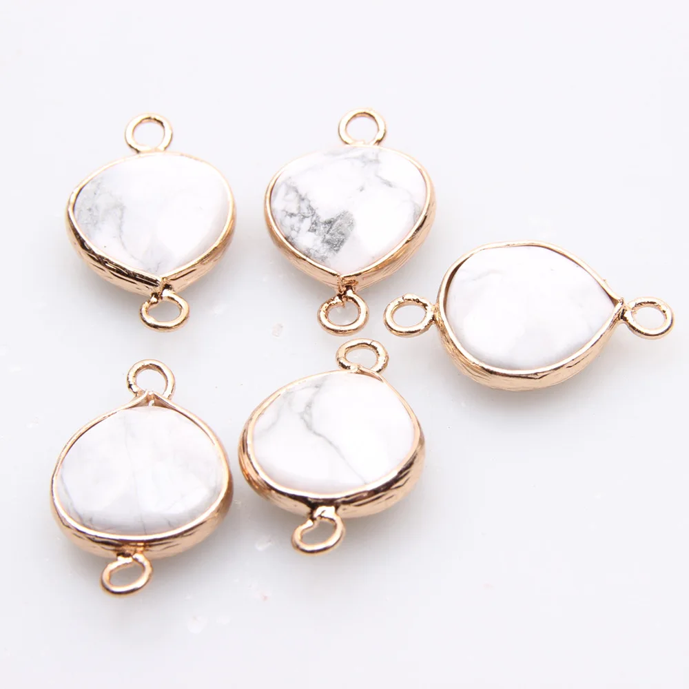 Женский кулон из натурального зеленого камня белые и золотые капли воды сделай