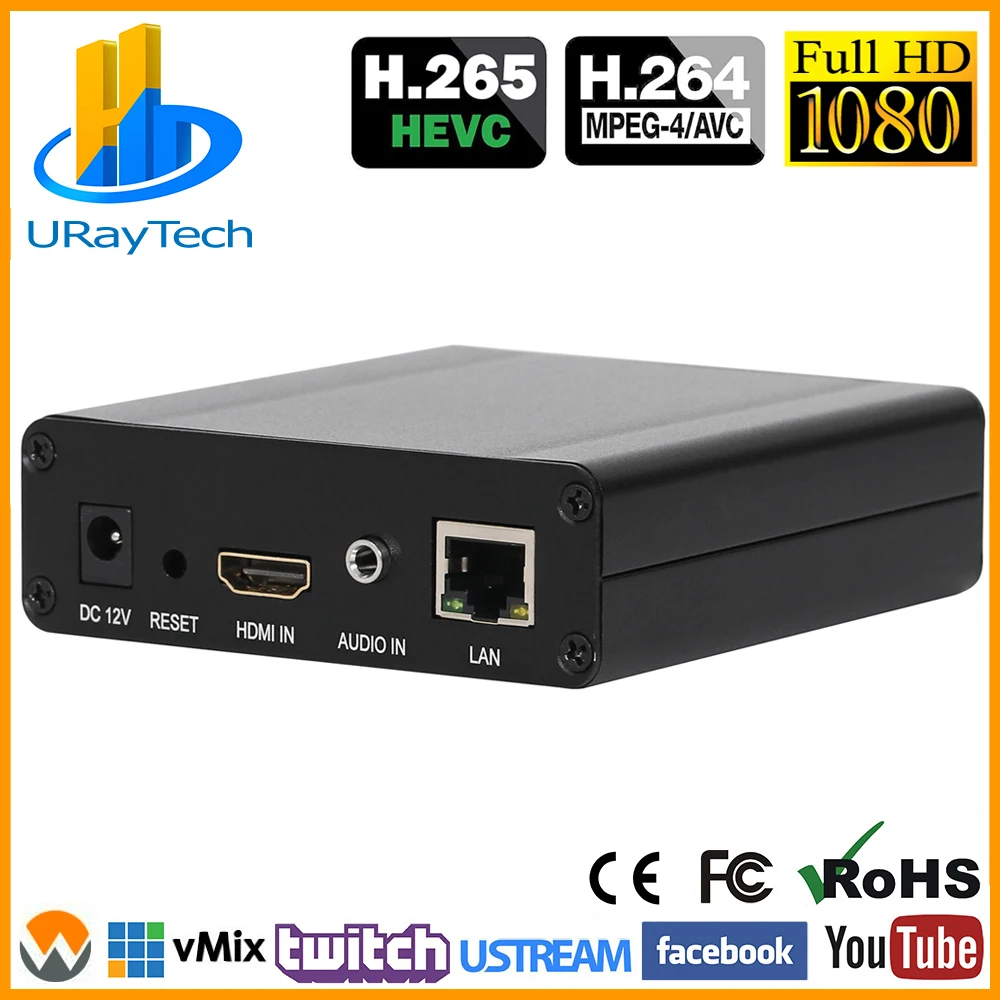 HEVC H.265 H.264 видеокодер Поддержка HDCP HDMI к IP потокового видео кодировщик