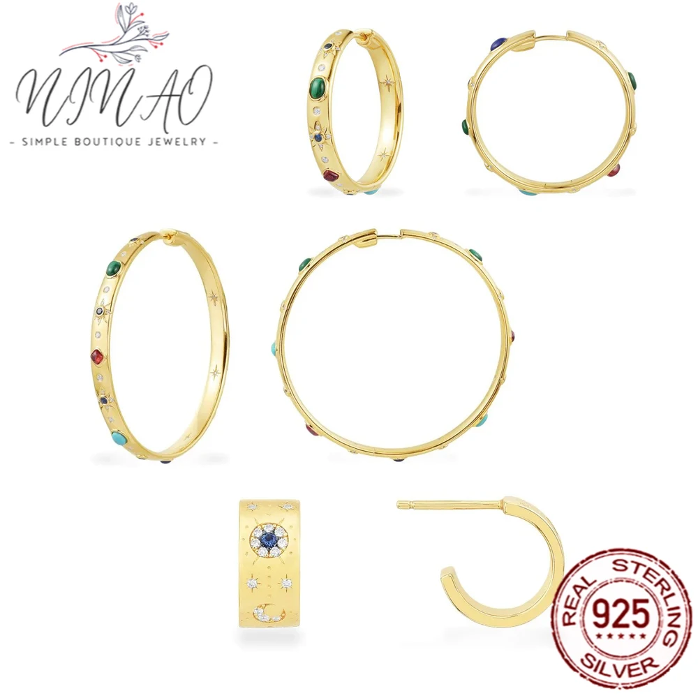 

Женские маленькие серьги из серебра 925 пробы, с камнем