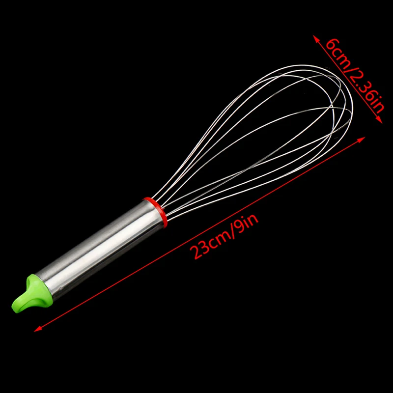 

9Inch Stainless Steel Egg Stirring Balloon Whisk Manual Egg Beater Mixer Kitchen Baking Utensil Cream Butter Whisk