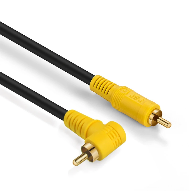 

Коннектор Lotu RCA штекер-RCA штекер под прямым углом, цифровой стерео коаксиальный аудио/видео кабель, динамик для Hifi AV TVCord M/M