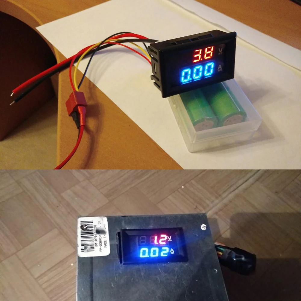 

DC 100V 10A Voltmeter Ammeter Blue Red LED Amp Dual Digital Volt Meter Gauge, 4.5V to 30V Voltmeter Voltage Meter