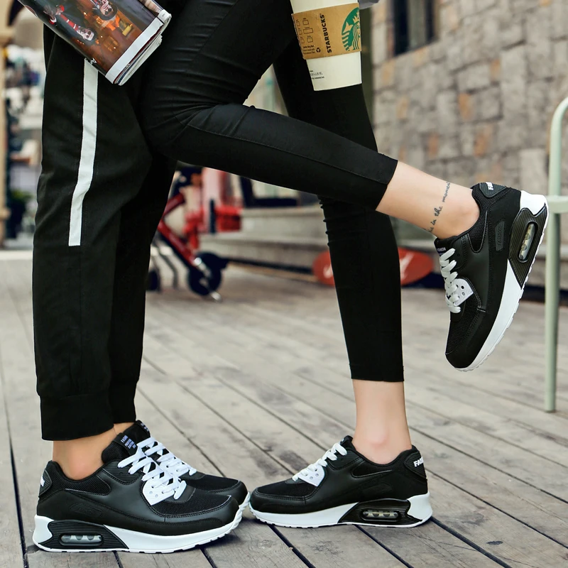 

2020 Air Cushion Men's sneakers Casual Breathable Shoes Running Sports Shoes Couple Plus Women Sneakers Big Size (Size 36-47)