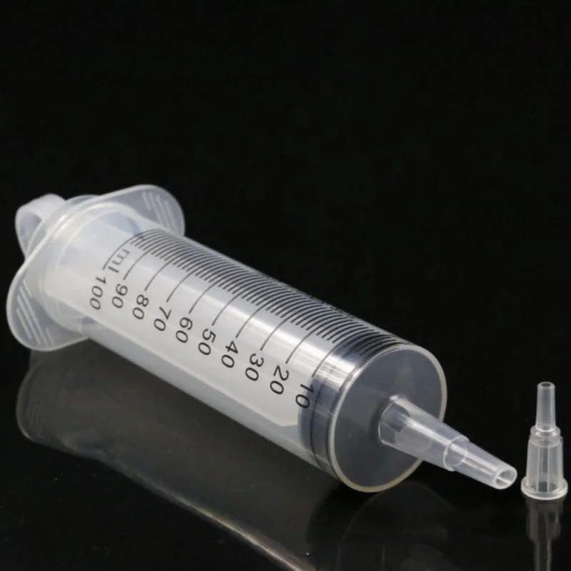 

100ml / 150ml Reusable Liquid Plus Water Plastic Needle Tube Injection Syringe Large-capacity Syringe Enema Pet Supplies Home