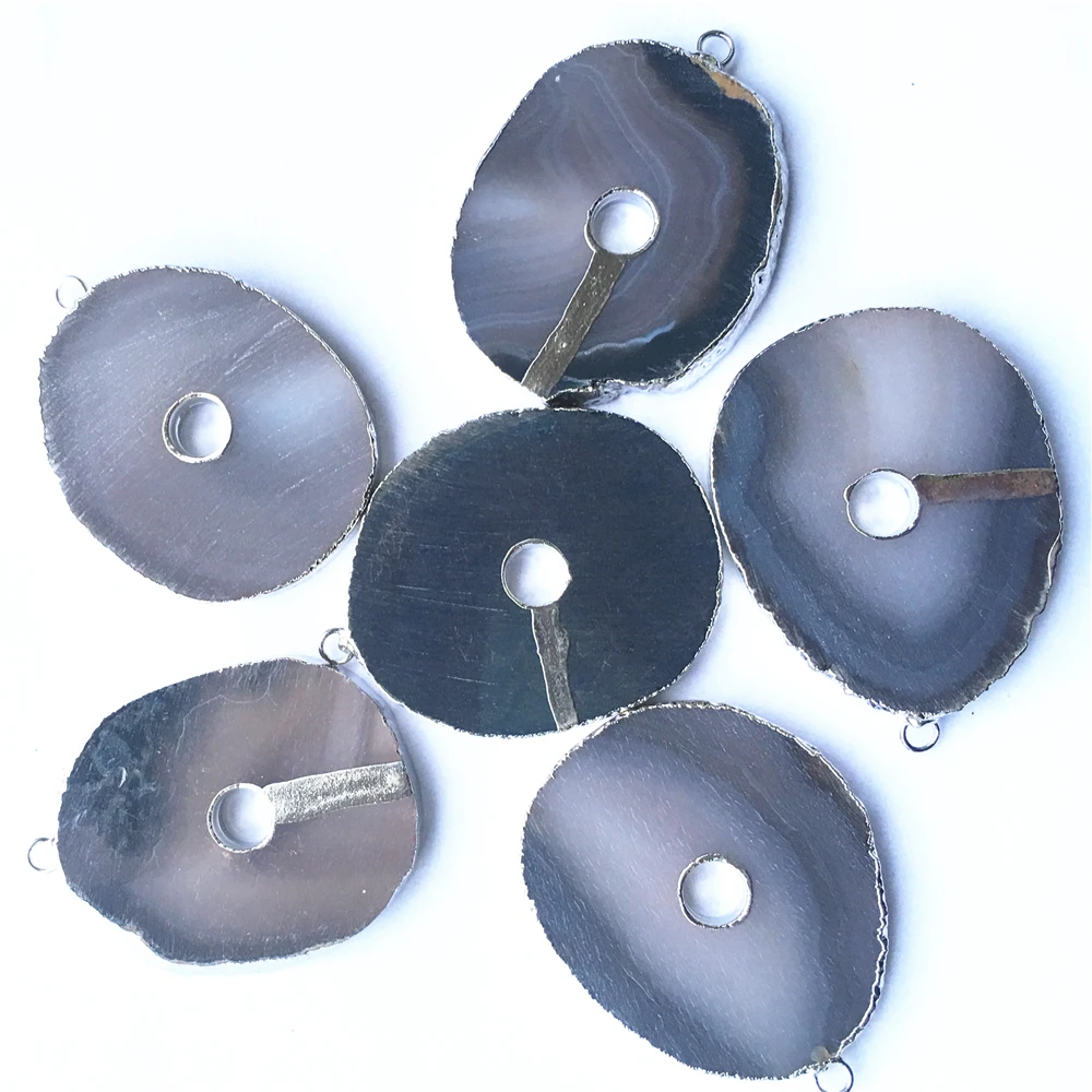 Новые Подвески из натурального агата подвески камня неправильной формы платина