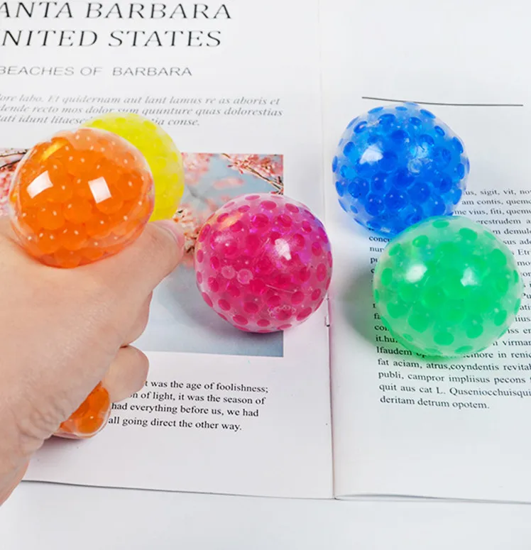 

3pcs Crystal vent squeeze colored bead Balls Decompression Toy Slow Rebound Squishy Toys release pressure toy c