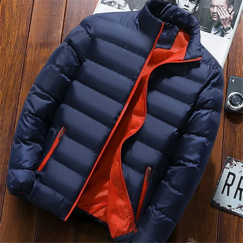 Новинка 2019 года casacos парка homens venda qualidade outono inverno quente Верхняя одежда marca magro dos casuais wind
