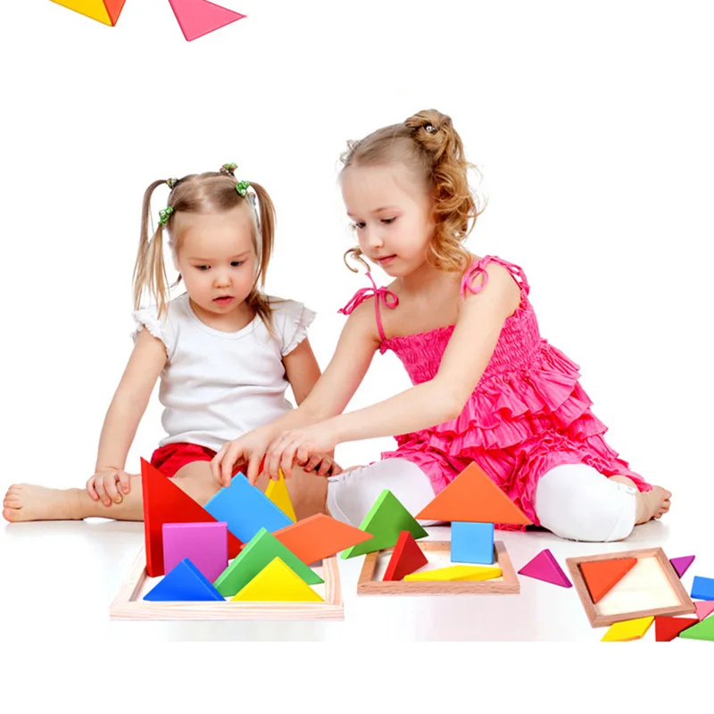 Игрушки Танграм деревянный тетрис игрушка-головоломка для детей умственное