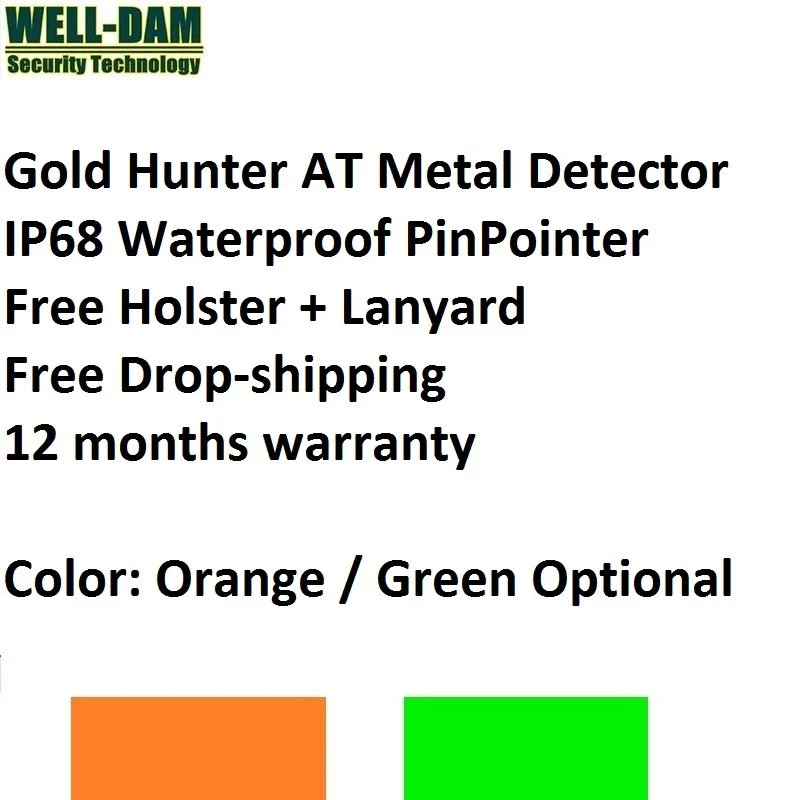 6 шт./лот Gold Hunter AT Ручной металлодетектор pinpointer водонепроницаемый