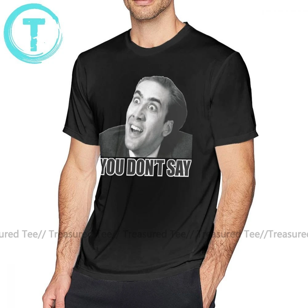 Футболка Nicolas Cage футболка Meme хлопковая с принтом Пляжная коротким рукавом