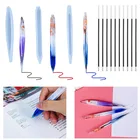 Шариковая ручка, силиконовая форма, форма для эпоксидной смолы, форма для ручки с кристаллами, 3 цвета, заправка, сделай сам, изготовление ювелирных изделий, припасы для ремесла