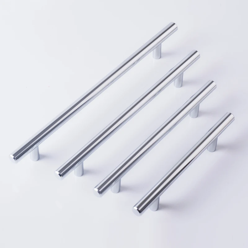 

Diameter 12mm Polished Chrome Steel Kitchen Door Cabinet T Bar Handle Pull Hardware Drawer Kitchen handles