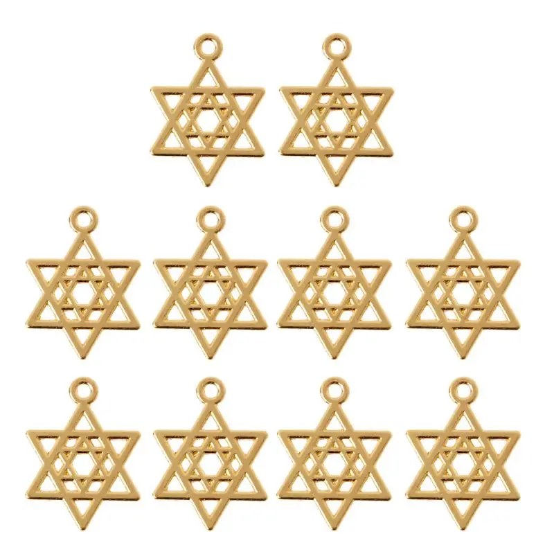 

10Pcs Hexagonal Star Resin Frame Pendant Open Bezel Setting Resin Jewelry Making HX6F