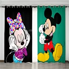 Занавески с героями мультфильмов Дисней, Микки и Минни Маус, плотные затемняющие шторы с героями мультфильмов на заказ для детей, мальчиков, девочек, подарки на день рождения