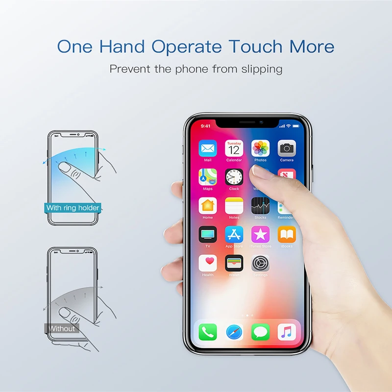 

Oppselve Thin Phone Ring Holder Universal Finger Ring Holder 360 Degree Rotation Desktop Bracket Stand For Huawei P20 Pro Lite