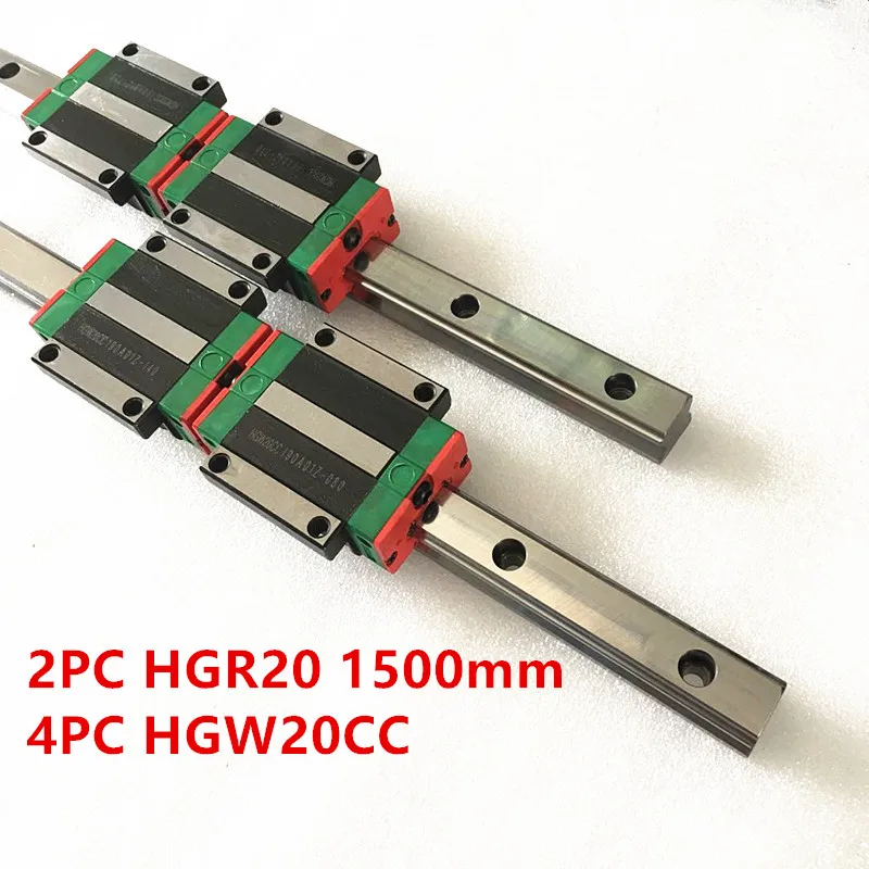 HGW20CC 15 мм 20 мм 25 мм HGR15 HGR20 HGR25 линейная направляющая с перевозкой HGH20CA/HGW20CA/HGH15CA/HGH20CA/HGH25CA 1500 мм для xy cnc - Цвет: HGW20CC