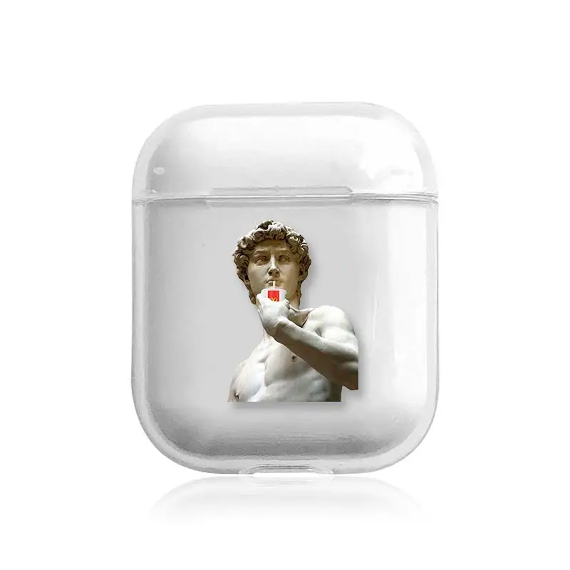 Милый чехол для Apple airpods со смешными героями из мультфильмов статуи искусство Беспроводной Bluetooth наушники чехол для переноски 1/2 Мягкий защитный чехол s - Цвет: pods104