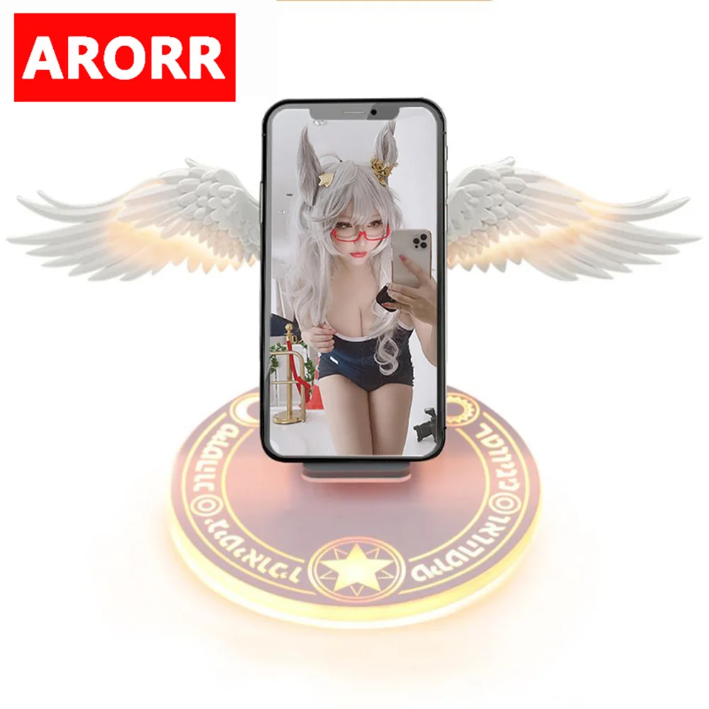 

Angel Wings Wireless Charger Qi Fast Wireless Charging Phone Holder For iPhone Samsung Huawei Xiaomi Quick Charger Dock Station