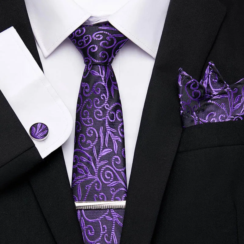 Набор из 4 шт. для галстука Запонки И Зажимы Для Галстука мужской классический