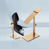high quality stainless steel shoe display stand rack adjustable women sandals holder high heel shelf men leather shoe rack