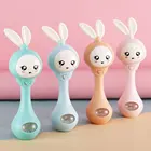 Прорезыватель-соска детский музыкальный, игрушка-погремушка, кролик, колокольчики, мобильная детская игрушка для раннего развития новорожденных