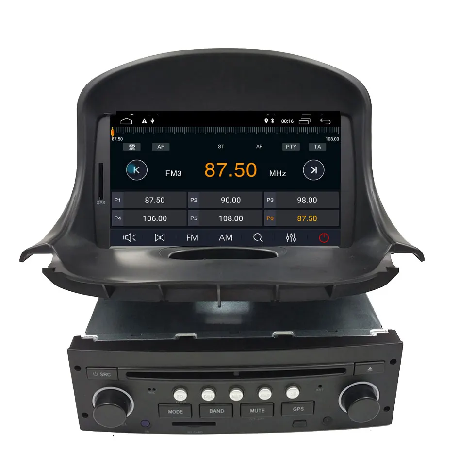 Автомагнитола на Android 10 для citroen c2 peugeot 206 206cc 2007 2014 GPS Wi Fi|Автомобильные