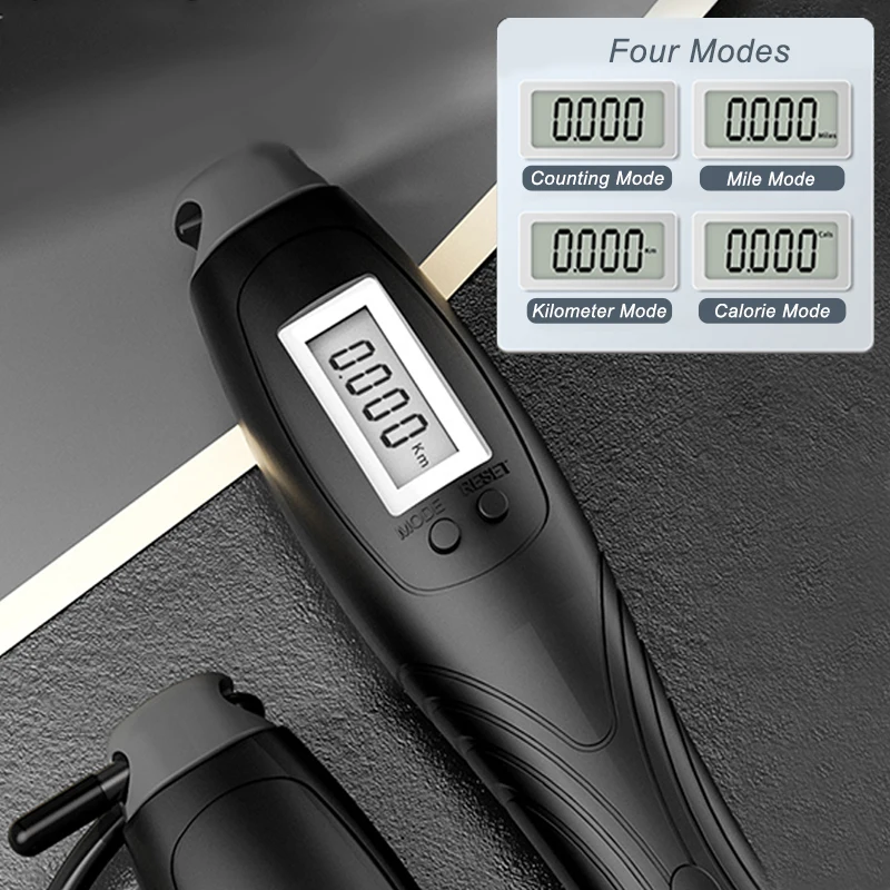 Скакалка MKEPS с счетчиком Регулируемая цифровым для фитнеса кроссфита тренировок