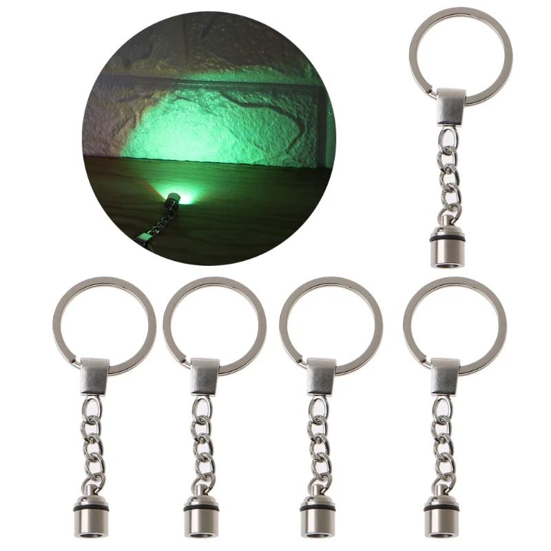 

5 Pcs Crystal Key Chain LED Light Keychain Luminated Keyring Pendant DIY Resin Epoxy Accessories for Jewelry Making