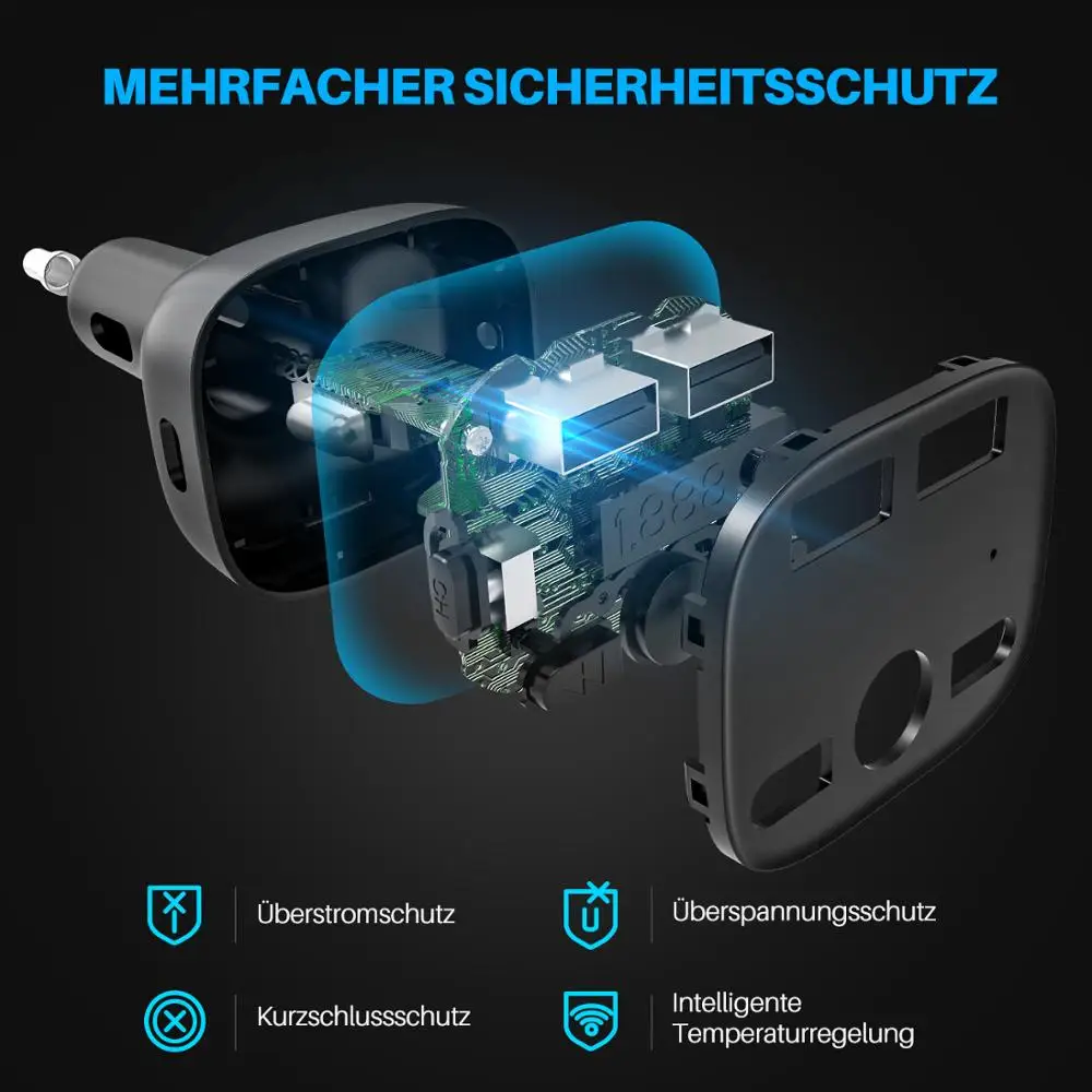 VicTsing Wireless Bluetooth Radio Adapter Car Kit FM Transmitter for LED Screen with Hifi Sound | Автомобили и мотоциклы