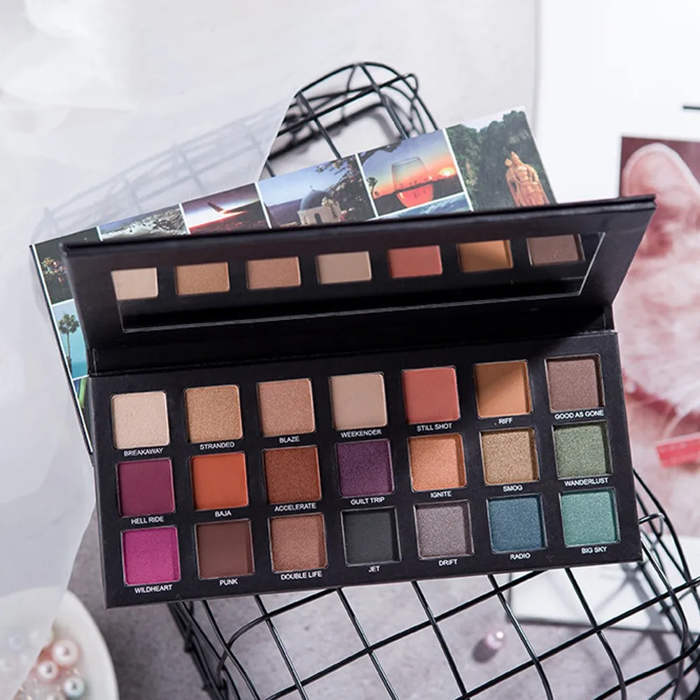 Блестящие матовые тени для век палитра макияжа 21 цвет блестящие стойкие