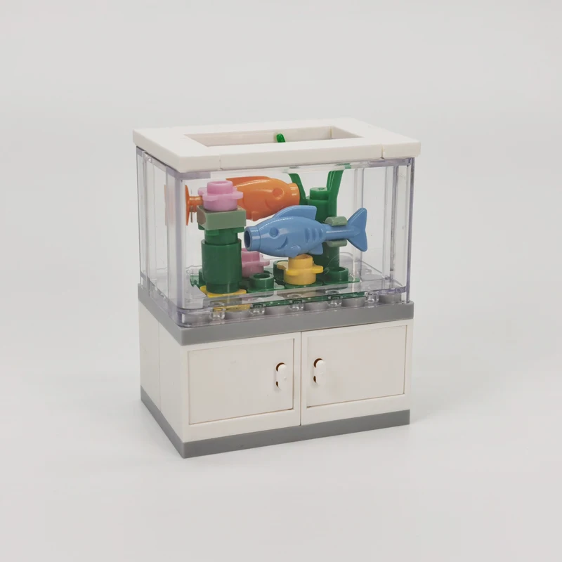 

Строительные блоки MOC, креативные игрушки, маленькая модельная сцена, украшение аквариума для шкафа, гостиной, украшение интерьера