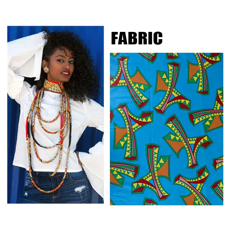 BRW 2021 Новый Анкара Цепочки и ожерелья s африканская вощеная ткань принтом