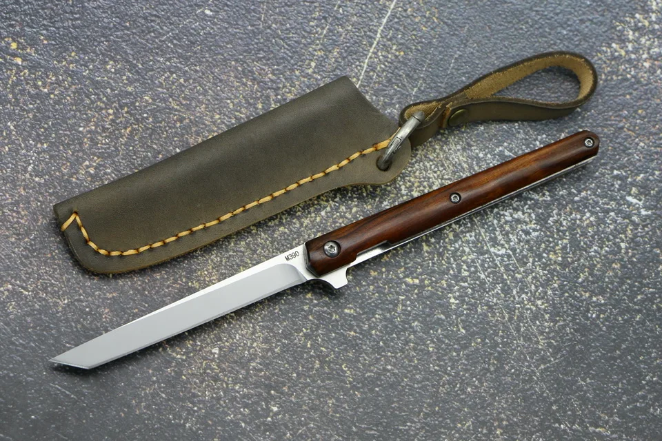 TIGEND ручка складной нож M390 лезвие деревянная ручка медный подшипник Охота Кемпинг портативный карманный фрукты ножи выживания EDC инструмент